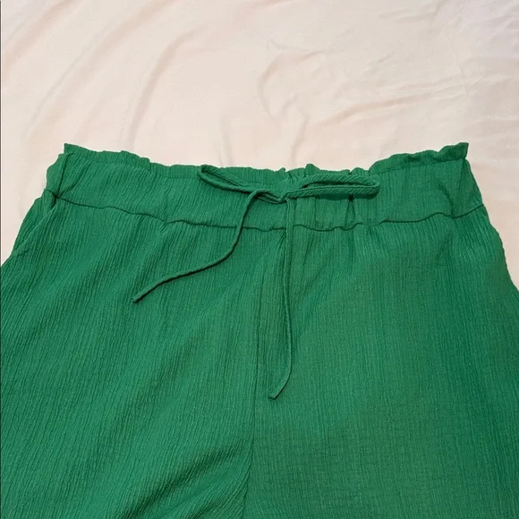Green Drawstring Pants - Picture 1 of 2